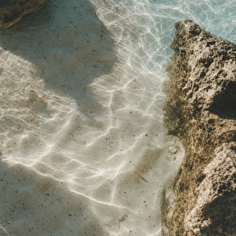 Sunlight through clear sea water